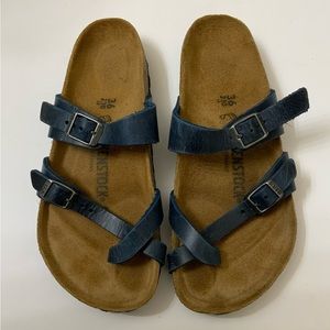 Birkenstock Blue Two Strap Mayari Sandals size 36 USA 5